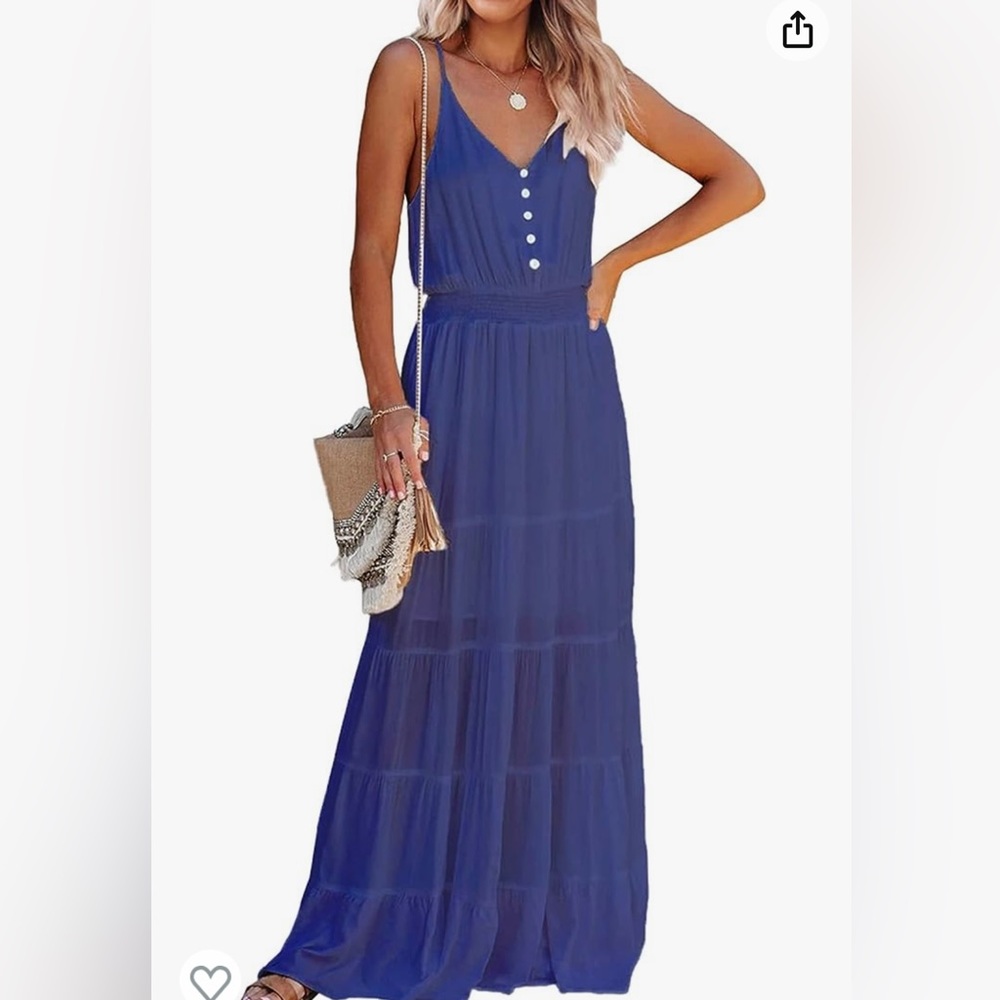Prettygarden Spaghetti Strap Long Maxi Dress